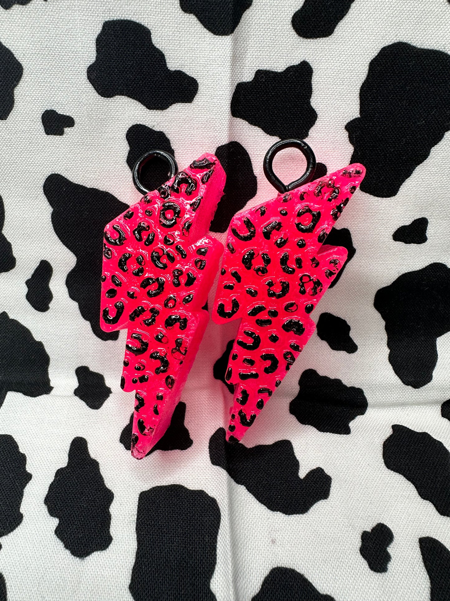 Leopard Lightning Bolt Vent Clip Set